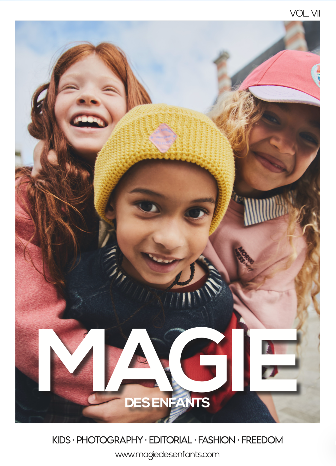 Rhyme Kids featured in Magie des Enfants Vol. VII — luxury hand-embroidered children's fashion editorial