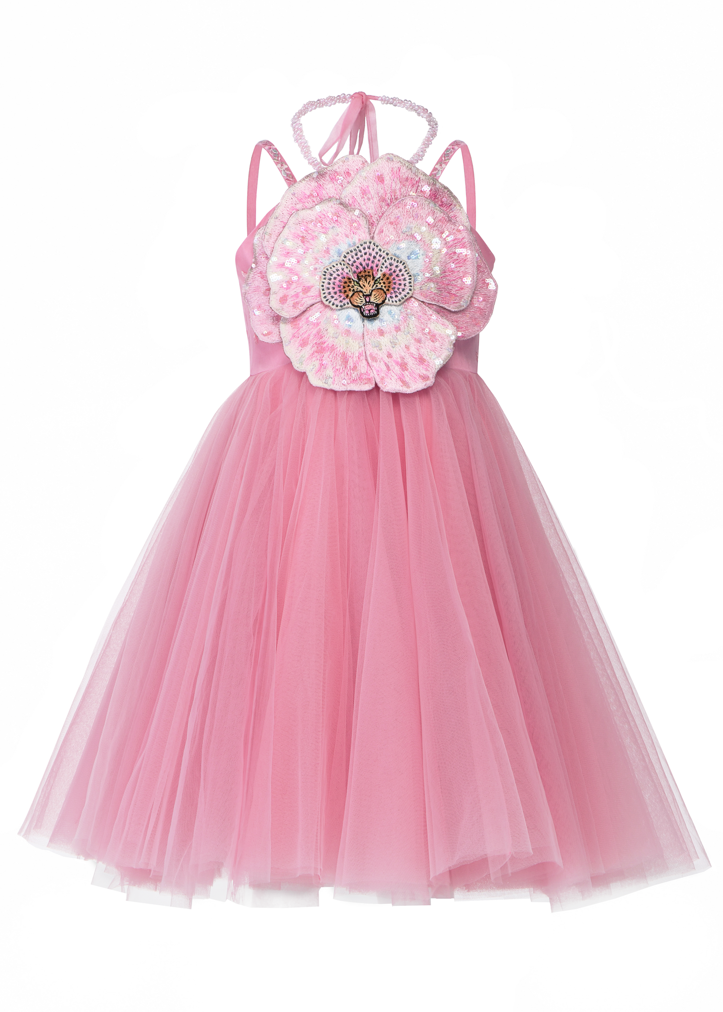 Estella Hand-Embroidered Girls Tulle Dress | Rhyme Kids Estella Hand-Embroidered Girls Tulle Dress | Rhyme Kids